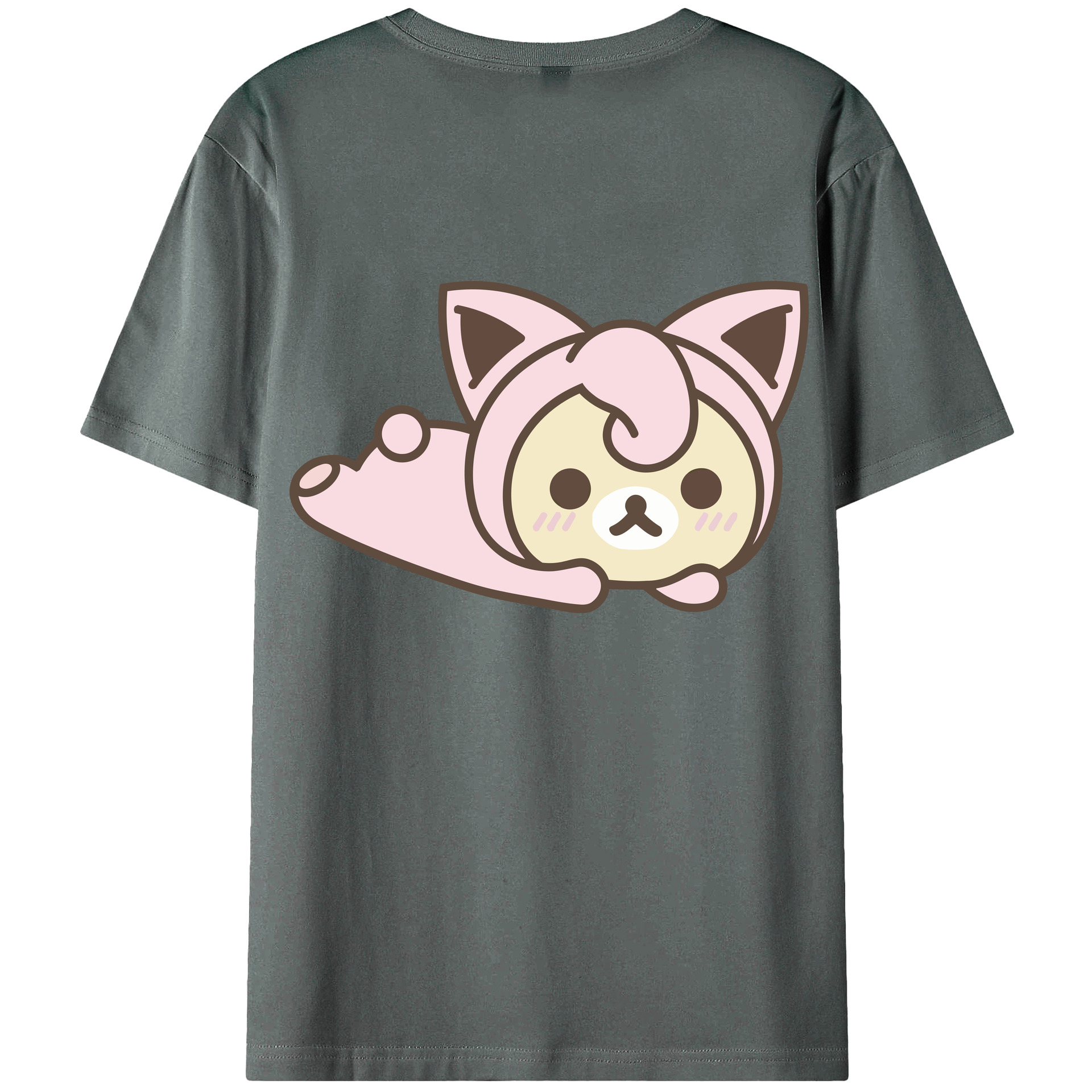 （画像用） リラックマ リラックマ キイロイトリ Rilakkuma Korilakkuma Kiiroitori 綿100％ メンズ半袖Tシャツ（バックプリント） 通気性